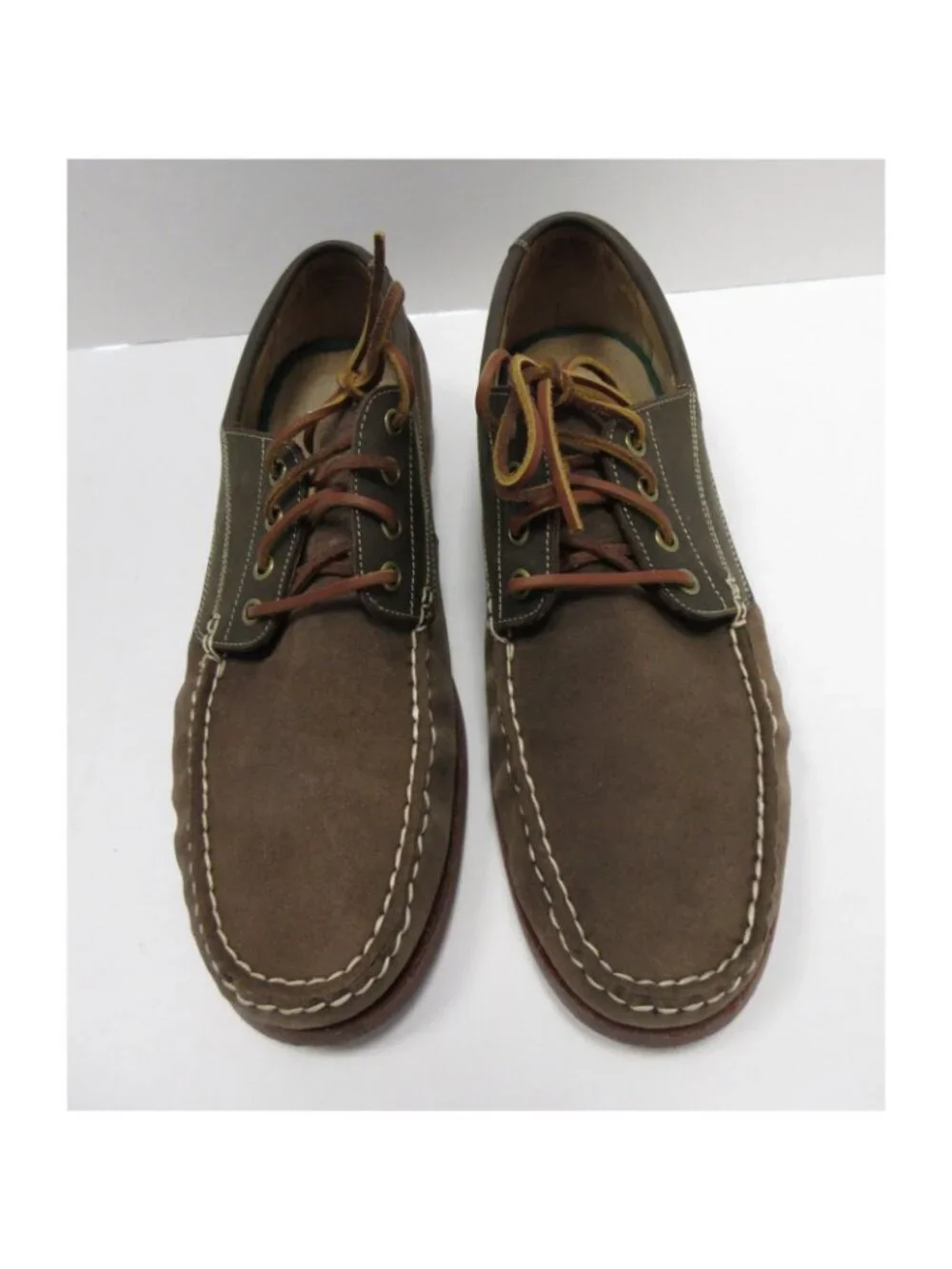 Polo Ralph Lauren Boat Shoes 11.5 D Blackley 4 Eye Oiled Suede Leather